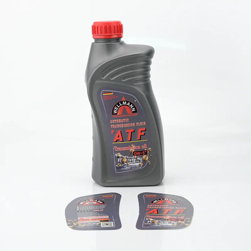 Botellas de aceite de PP con etiqueta IML mediante moldeo por soplado